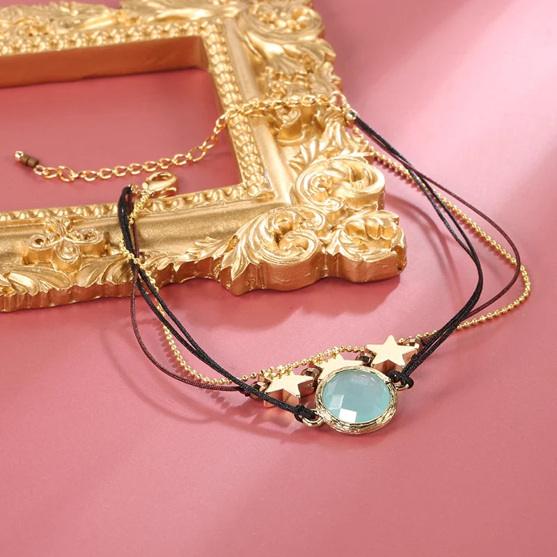 Blue Gemstone Multi-layer Bracelet