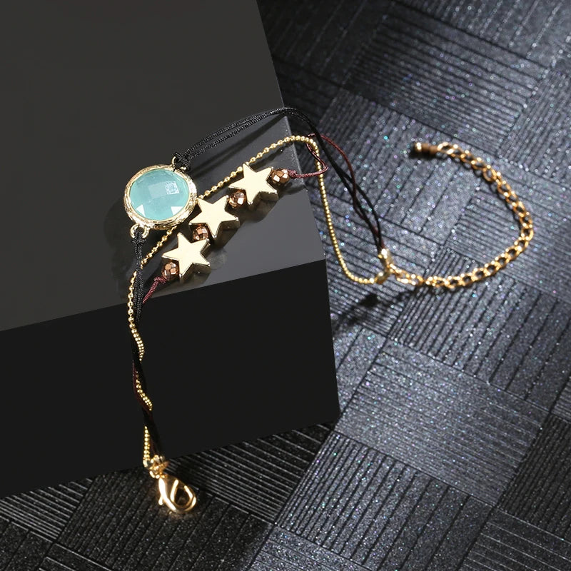 Blue Gemstone Multi-layer Bracelet