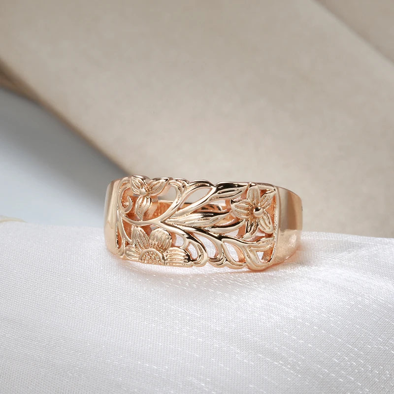 Boho Hollow Flower Cilp ring