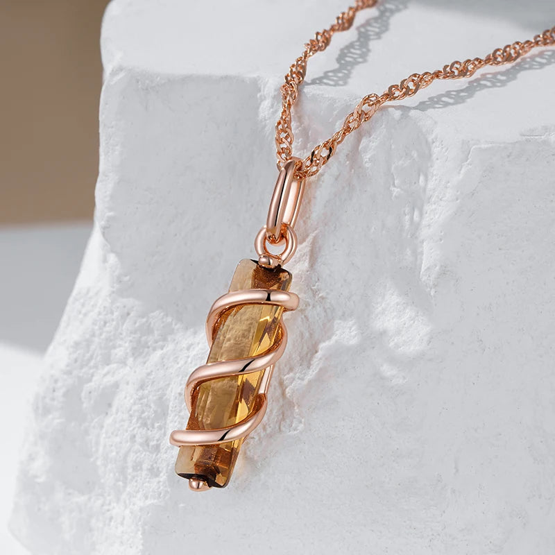 Light Brown Gemstone Necklace