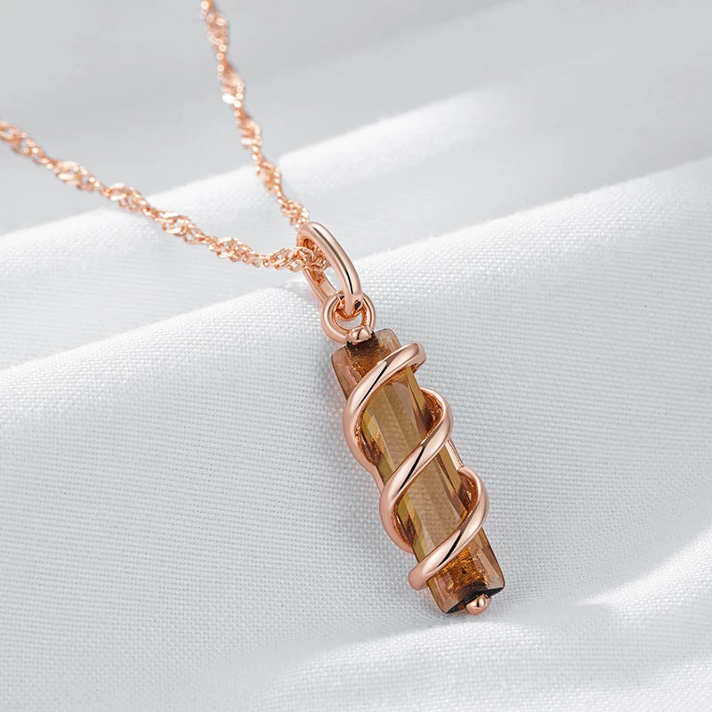 Light Brown Gemstone Necklace