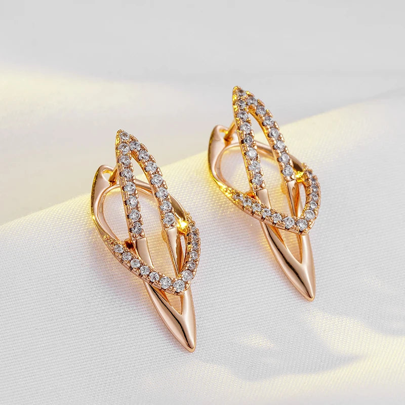 Micro-set Gemstone Dangle Earrings