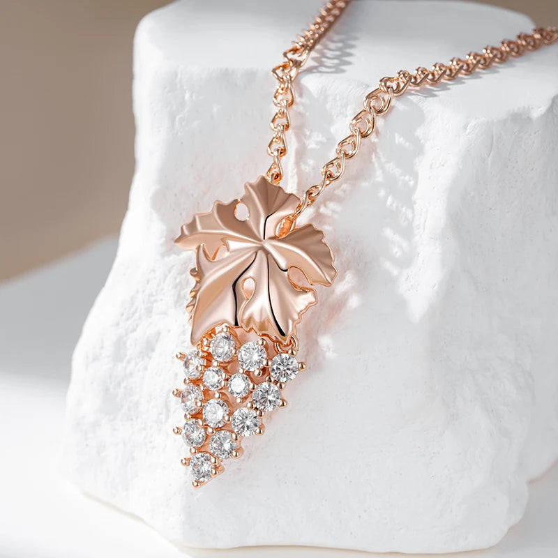 Crystal Grape Pendant Necklace