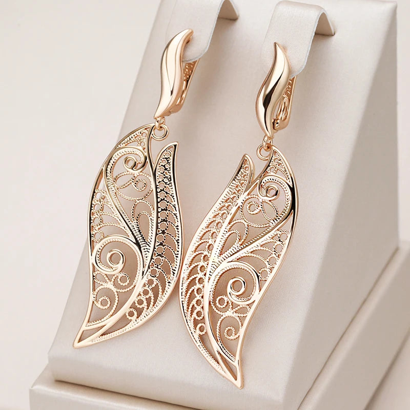 Hollow Flower Big Earrings