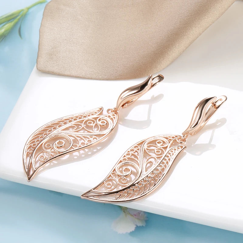 Hollow Flower Big Earrings