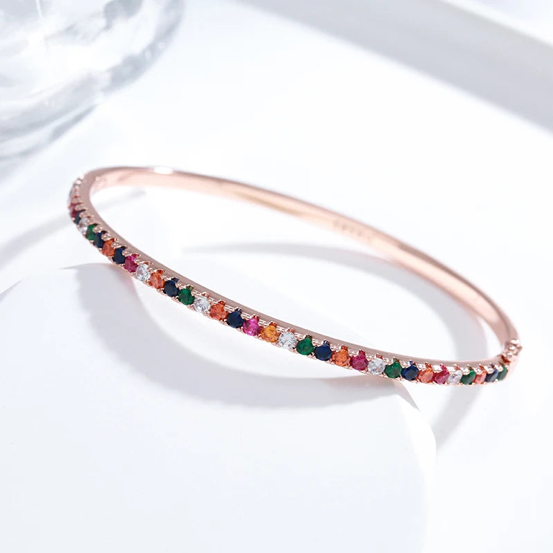 Colourful Gemstone Cuff Bracelet