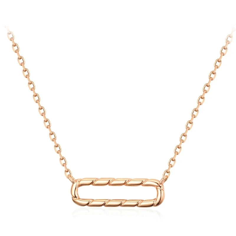 Glossy Geometry Pendant Necklace