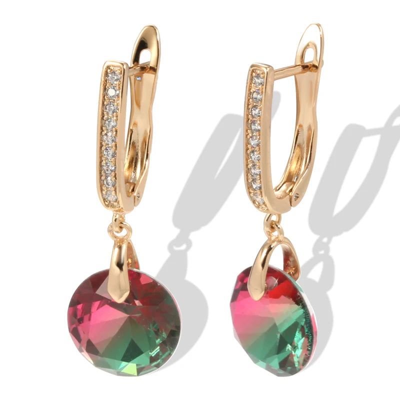 Rainbow Gemstone Drop Earrings