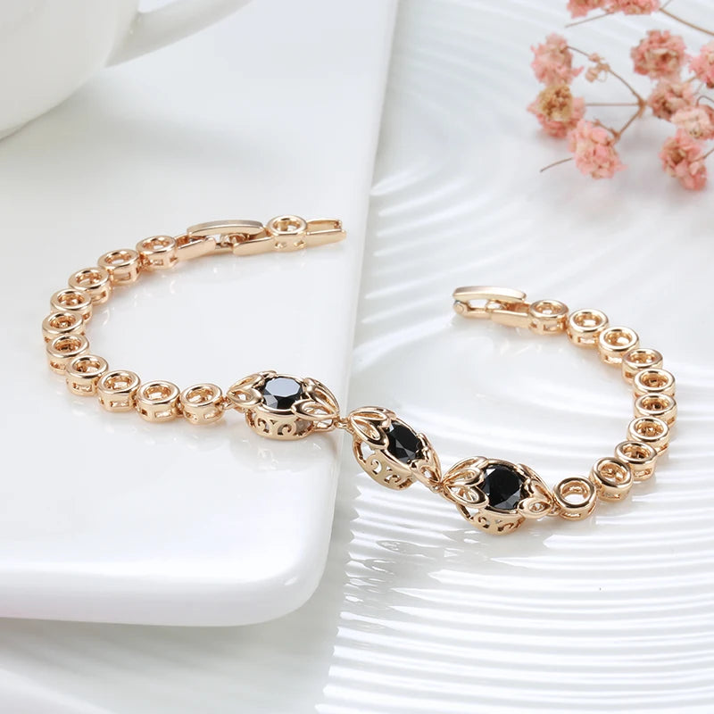 Vintage Black Gemstone Bracelet