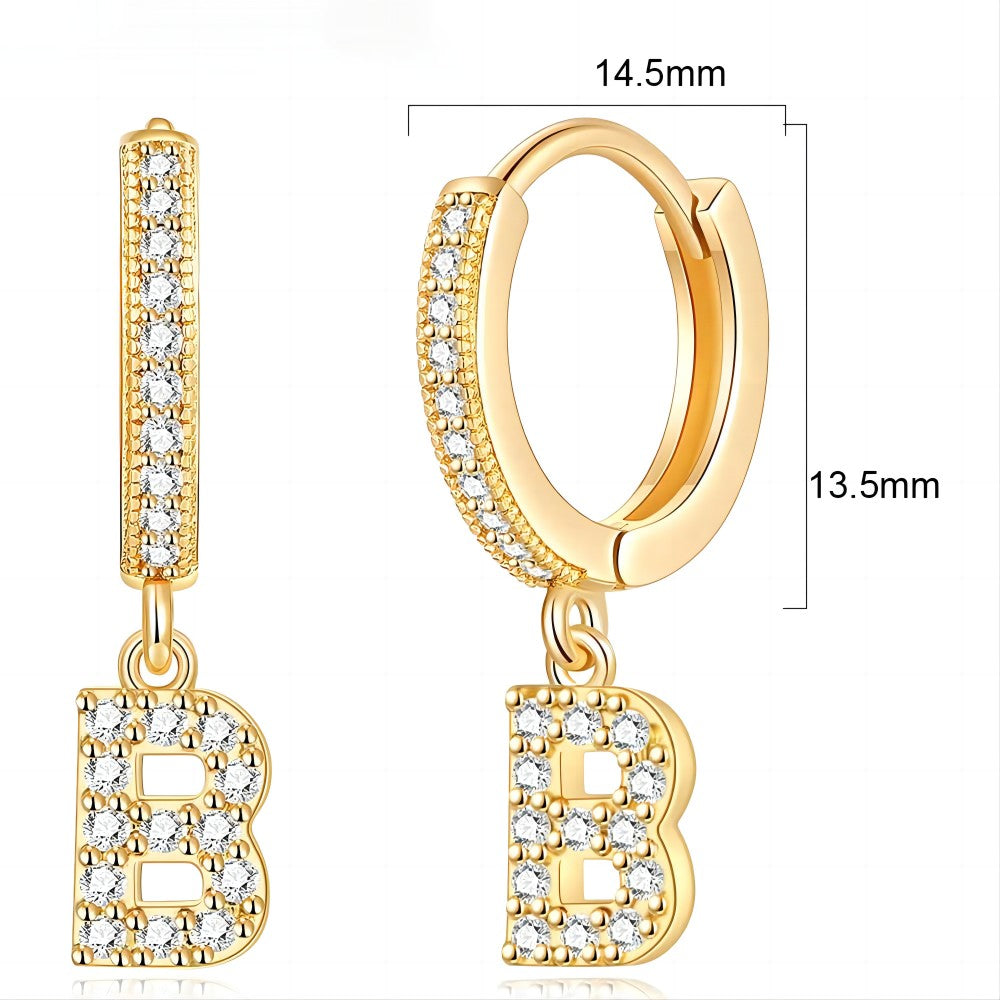 Gold Letter Earrings