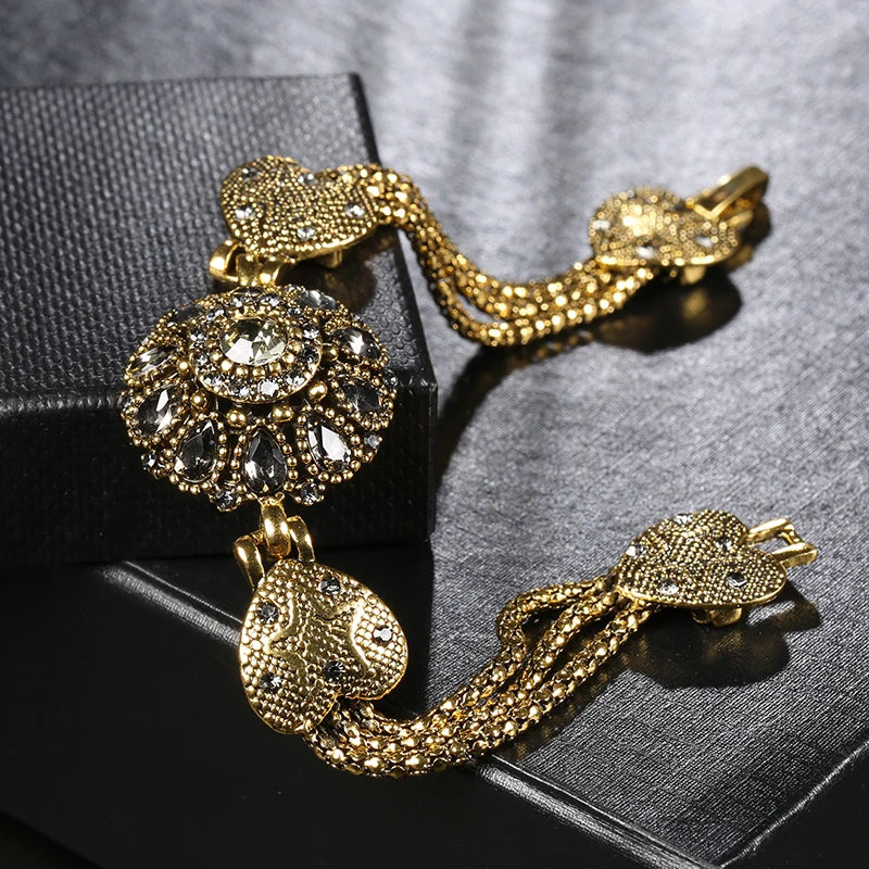 Antique Gold Crystal Bracelet