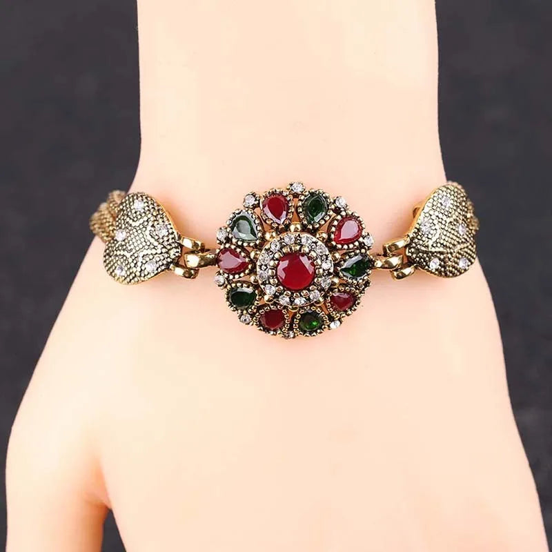 Antique Gold Crystal Bracelet