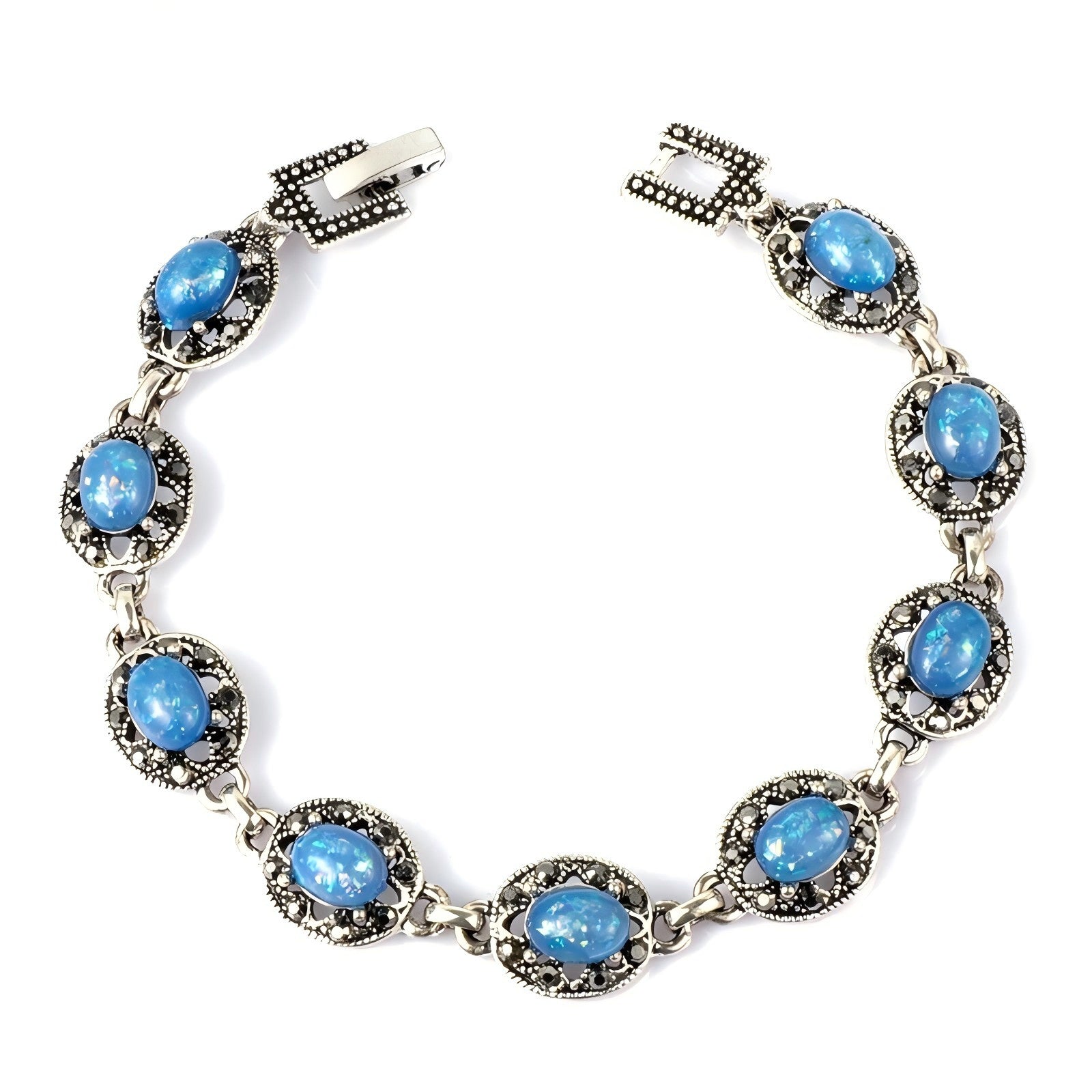 Tibetan Silver Crystal Bracelet