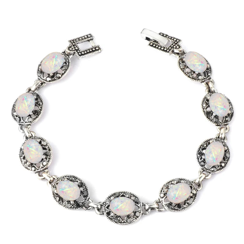 Tibetan Silver Crystal Bracelet