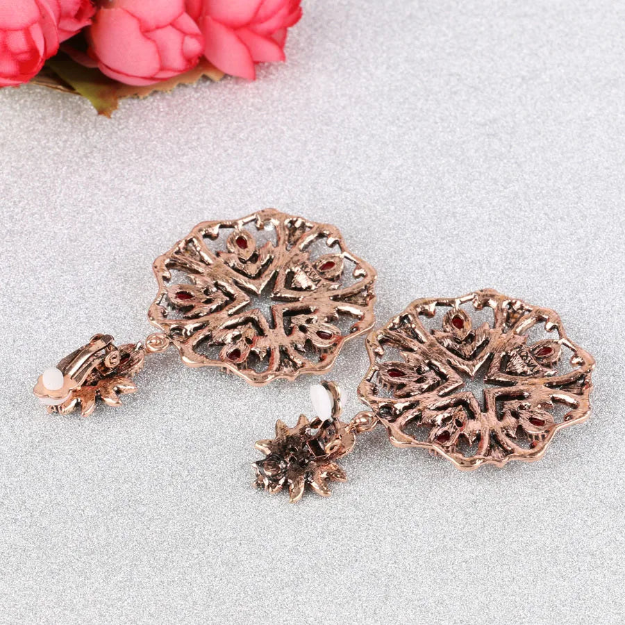 Ancient Gold Crystal Earrings