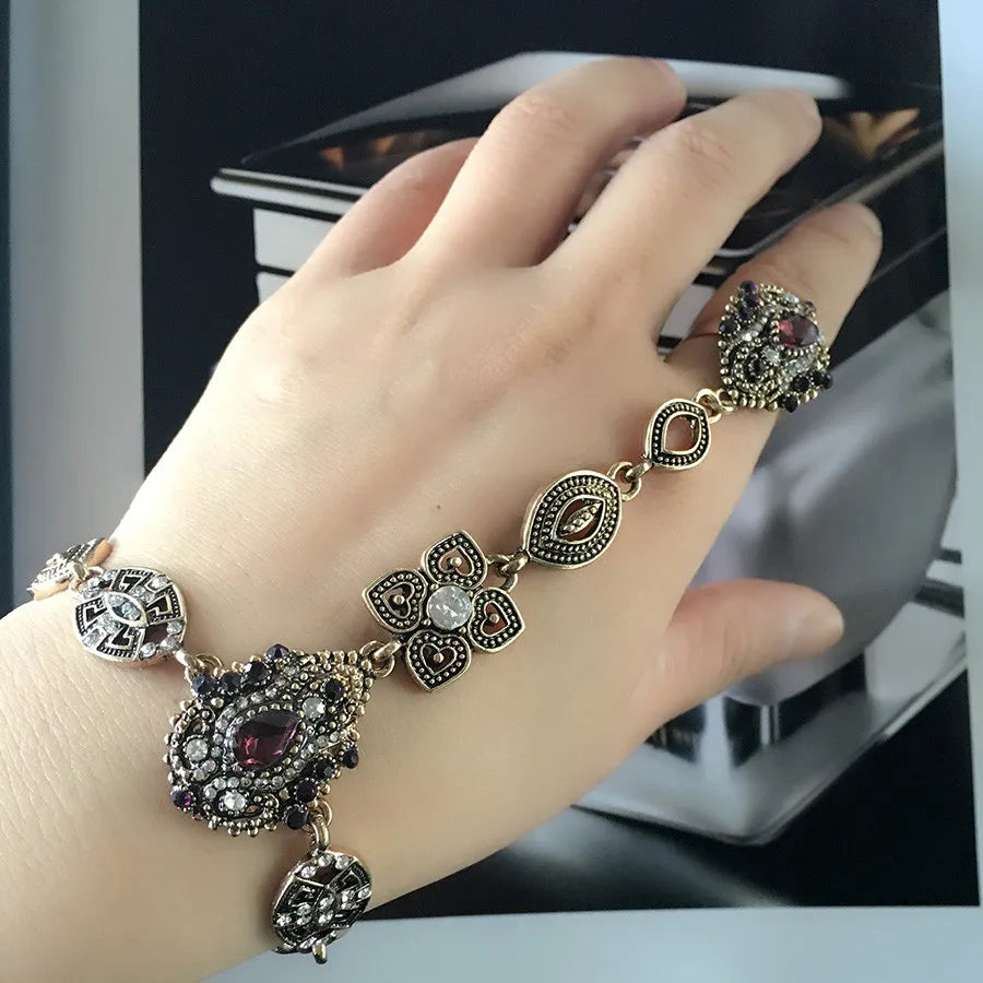 Crystal Flower Jewelry Set