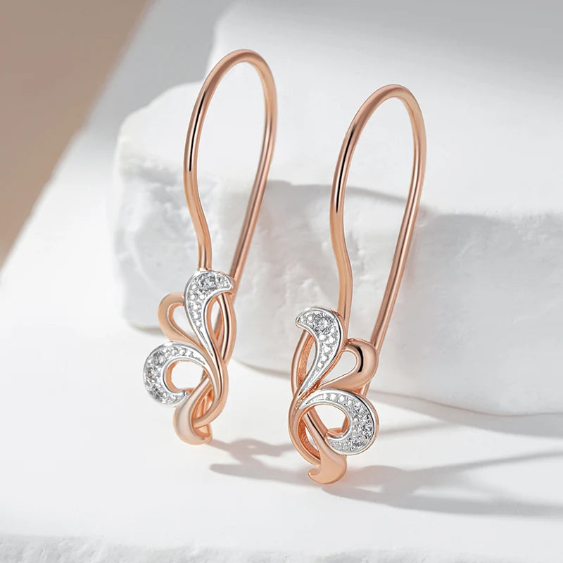Gemstone Flower Drop Earrings
