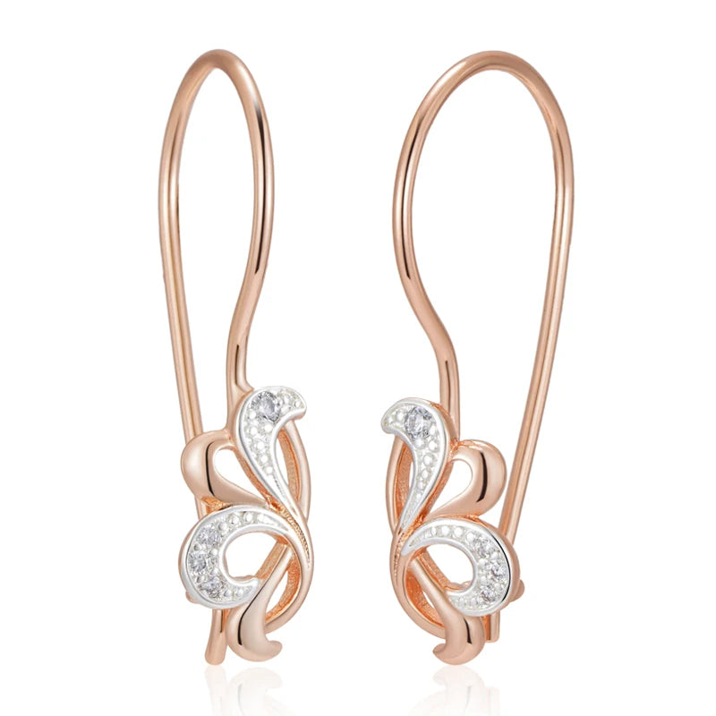 Gemstone Flower Drop Earrings