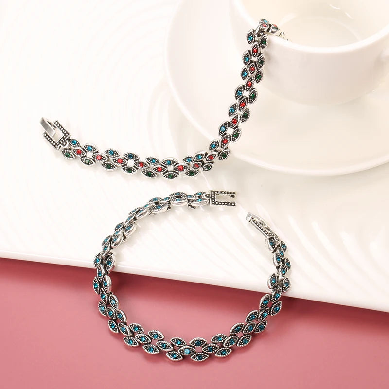 Oval Eye Crystal Bracelet