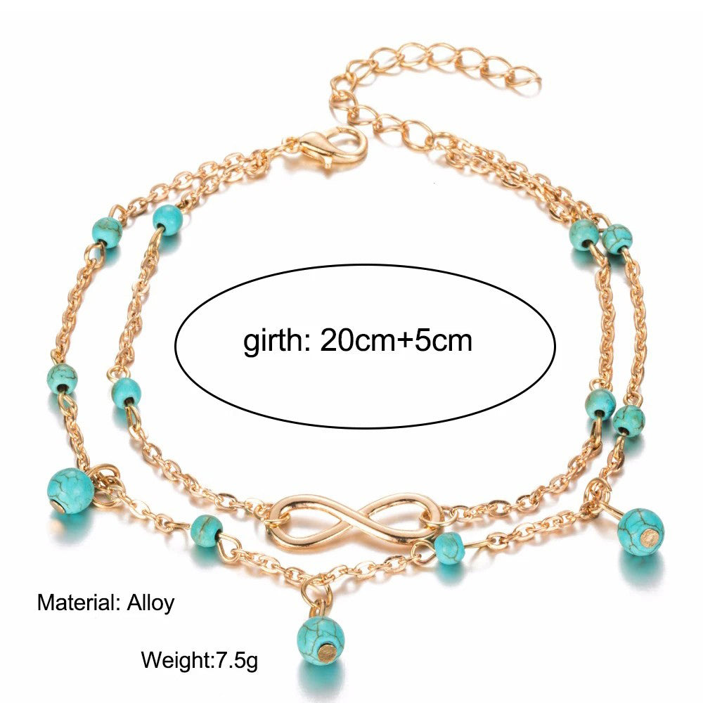 Anklets For Women Bohemian Foot Jewelry Summer Beach Vintage Anklet