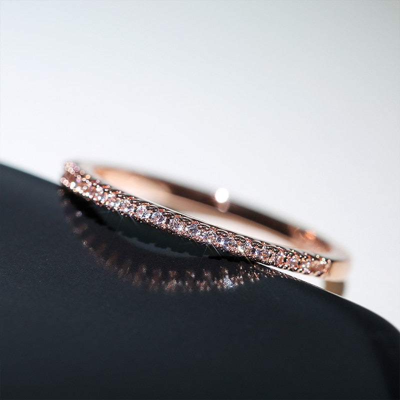 Minimalist Thin Rings for Women Wedding Brilliant Versatile Ring