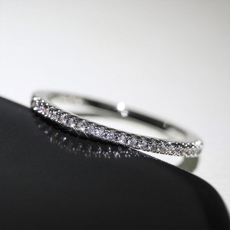 Minimalist Thin Rings for Women Wedding Brilliant Versatile Ring