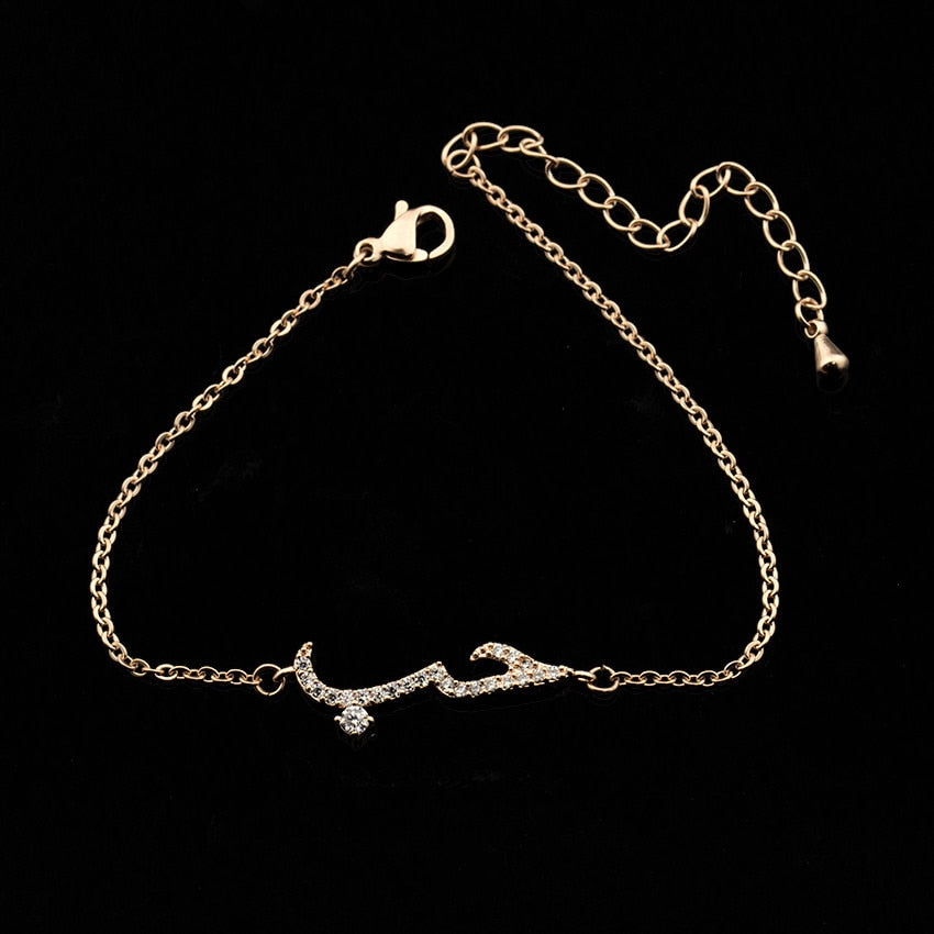 Charm Lovely Arabic Love Statement Bracelets