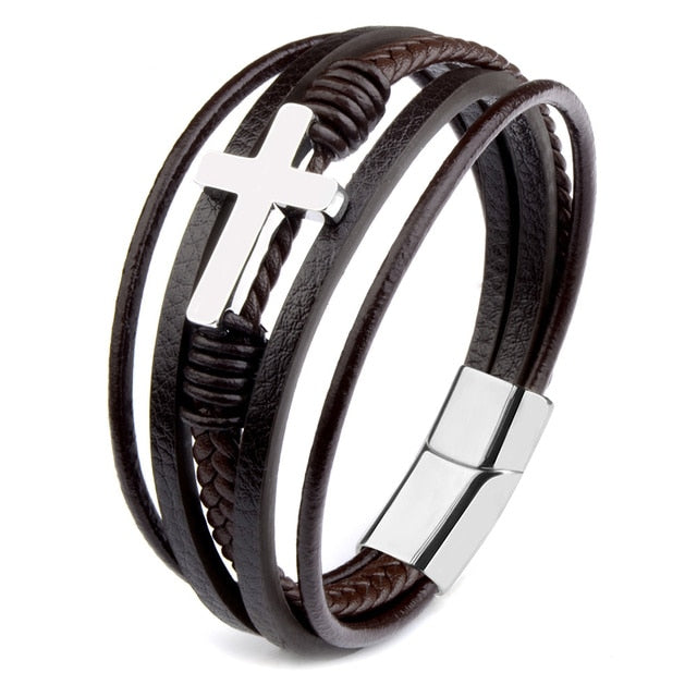 Cross Bracelets Magnet Clasp Charms Hand Bracelet