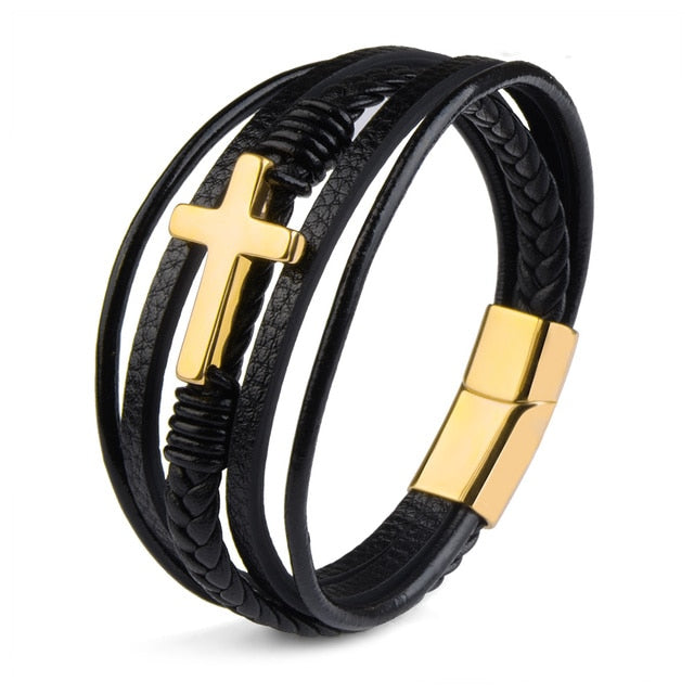 Cross Bracelets Magnet Clasp Charms Hand Bracelet