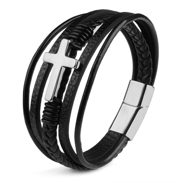 Cross Bracelets Magnet Clasp Charms Hand Bracelet
