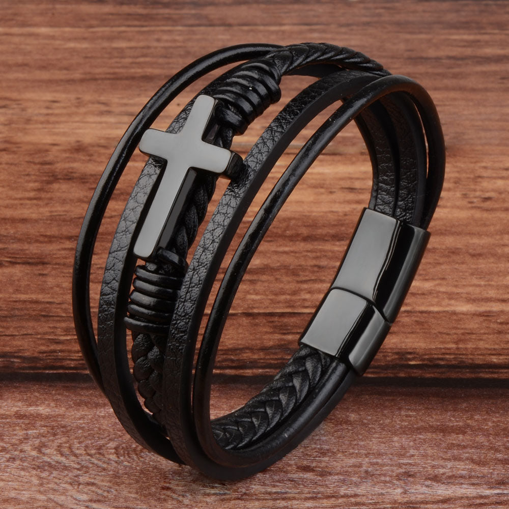 Cross Bracelets Magnet Clasp Charms Hand Bracelet