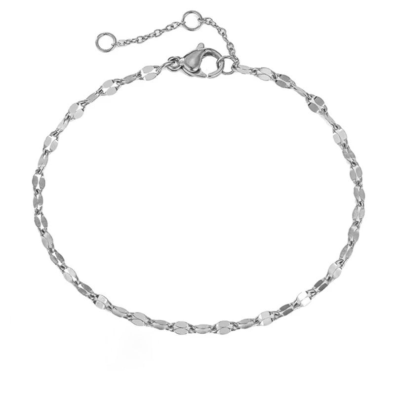 316l stainless steel Minimalist gold Color Chains Anklets For Women Girls