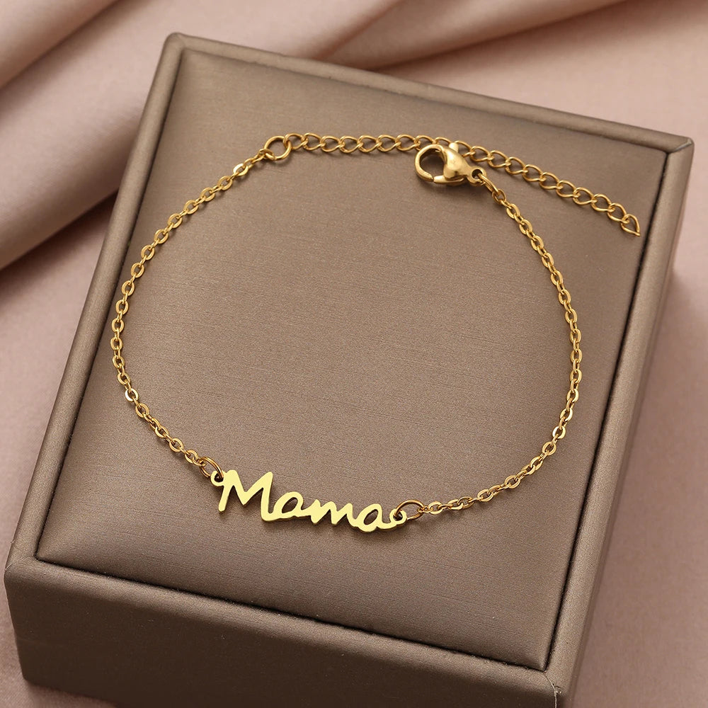 Letter Mama Pendant Bracelets