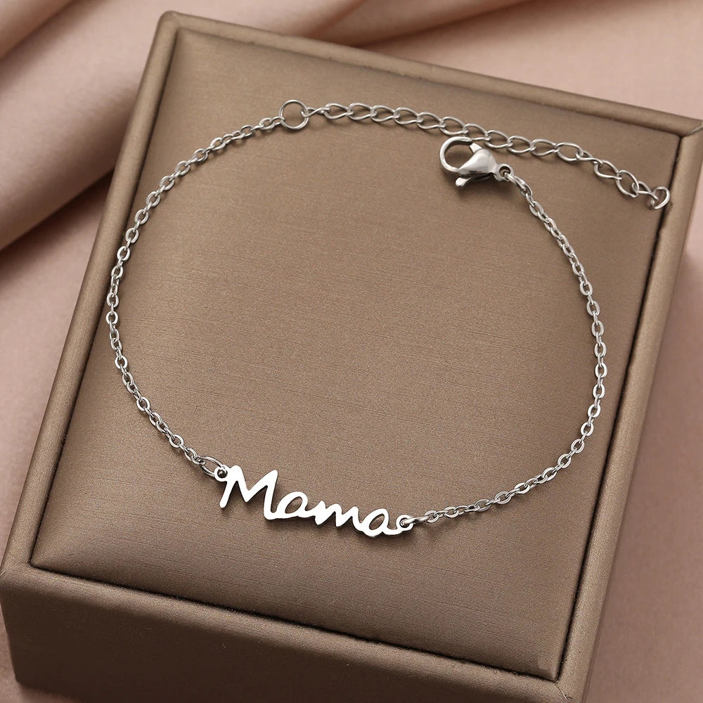Letter Mama Pendant Bracelets