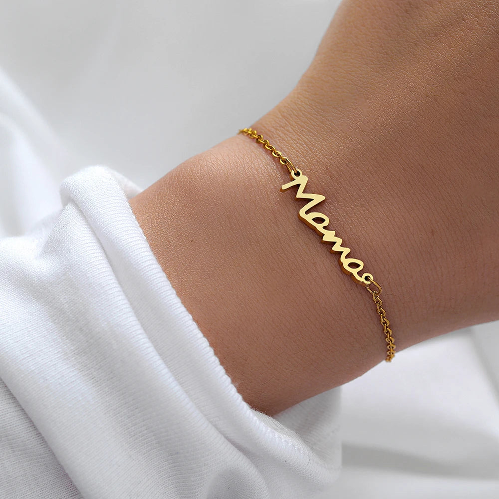 Letter Mama Pendant Bracelets