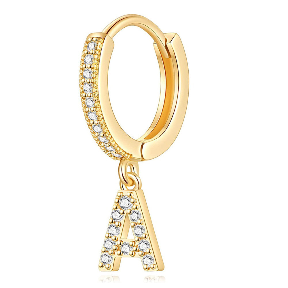 Gold Letter Earrings