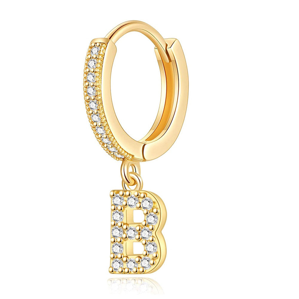 Gold Letter Earrings