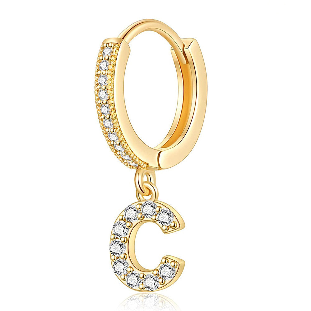 Gold Letter Earrings
