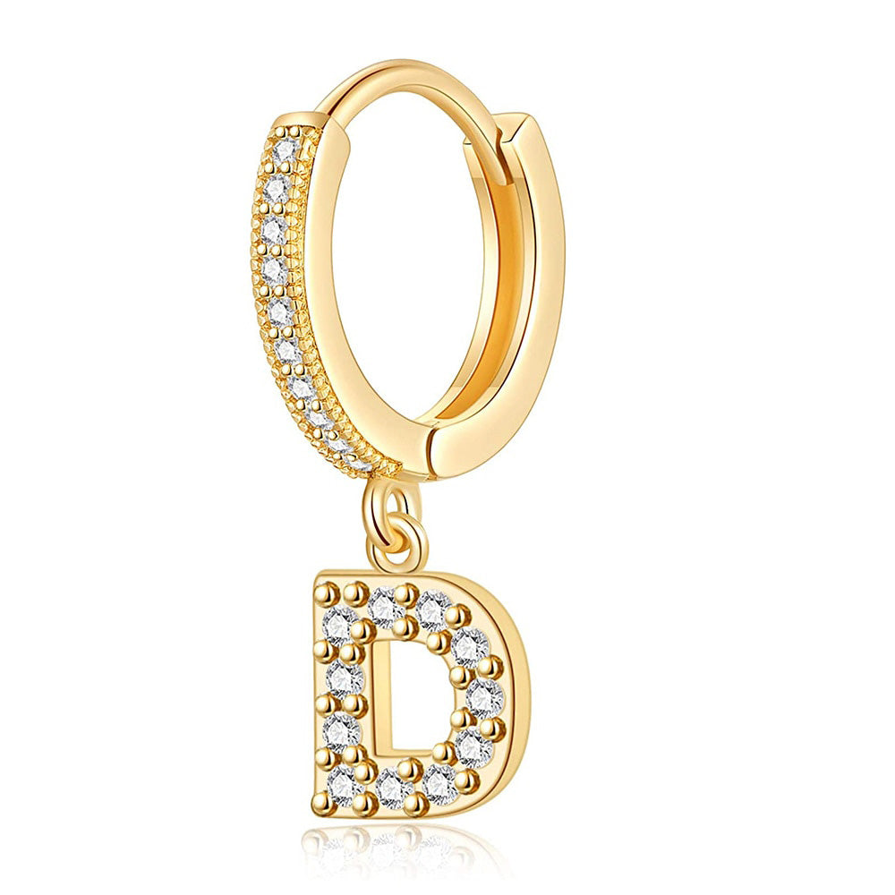 Gold Letter Earrings