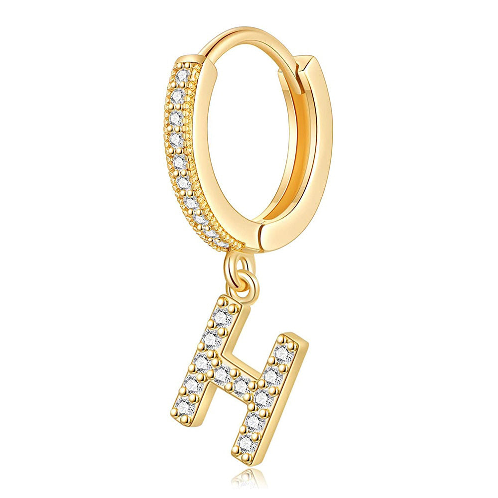 Gold Letter Earrings