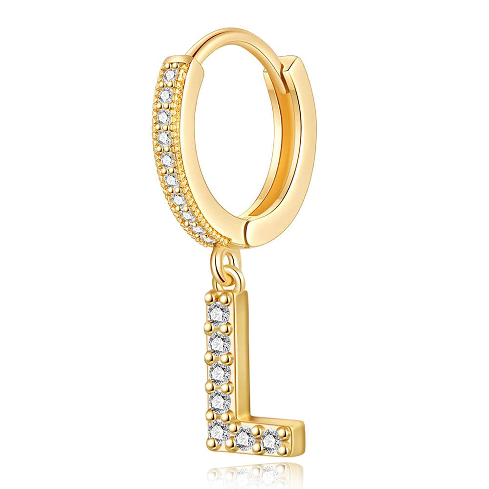Gold Letter Earrings