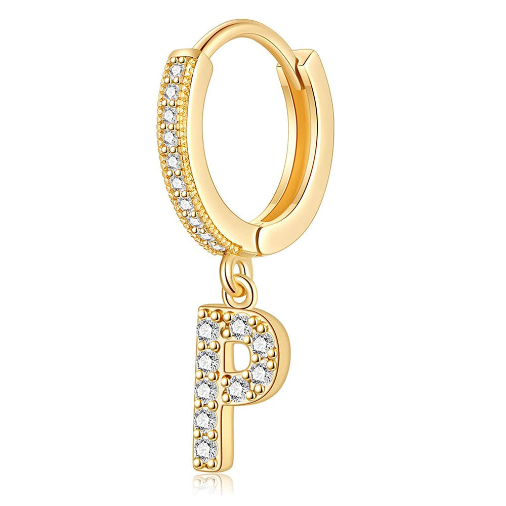 Gold Letter Earrings
