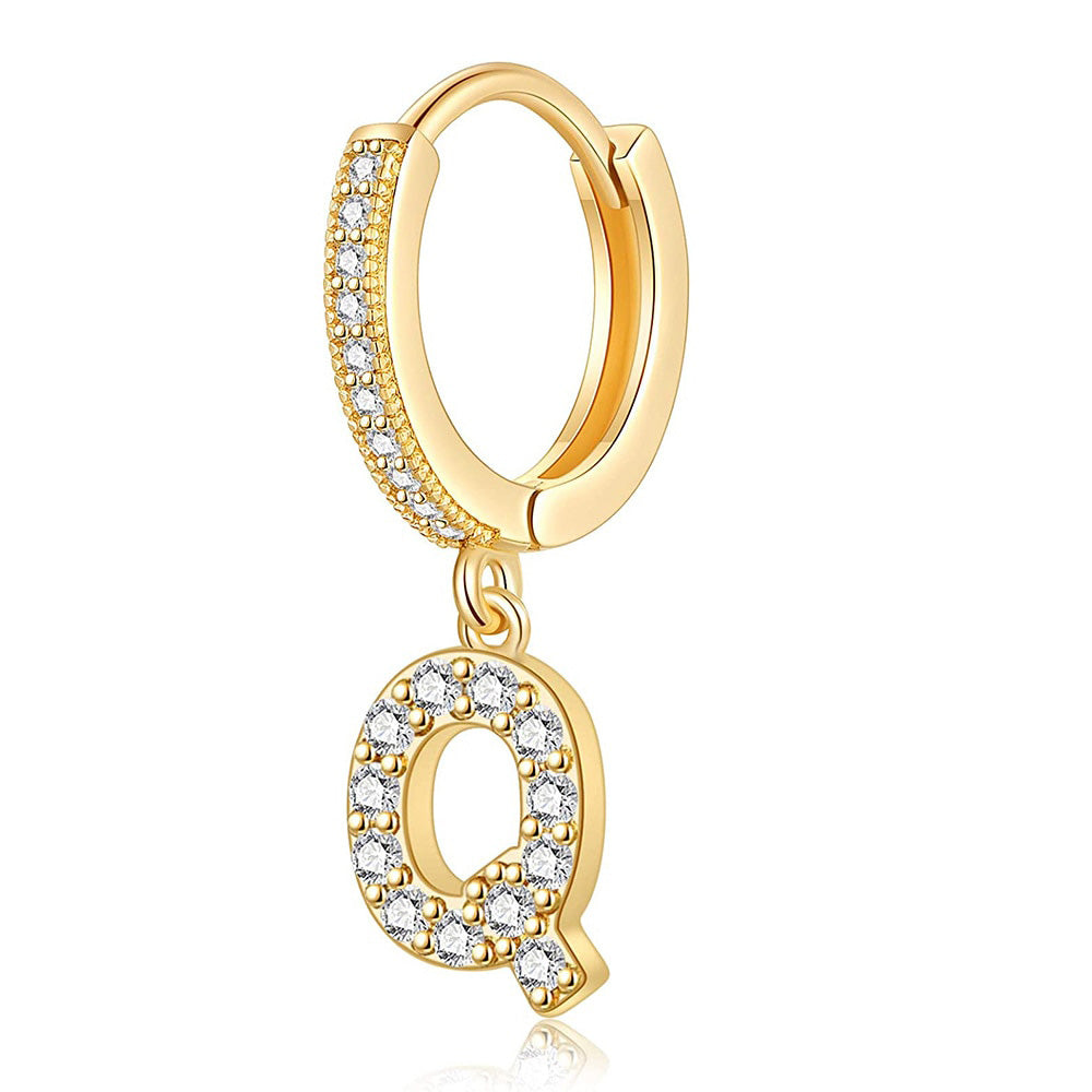 Gold Letter Earrings