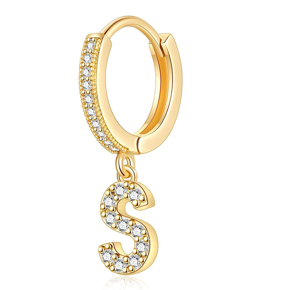 Gold Letter Earrings