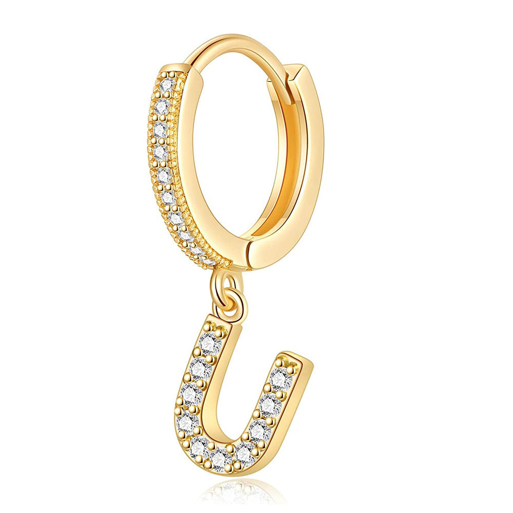 Gold Letter Earrings