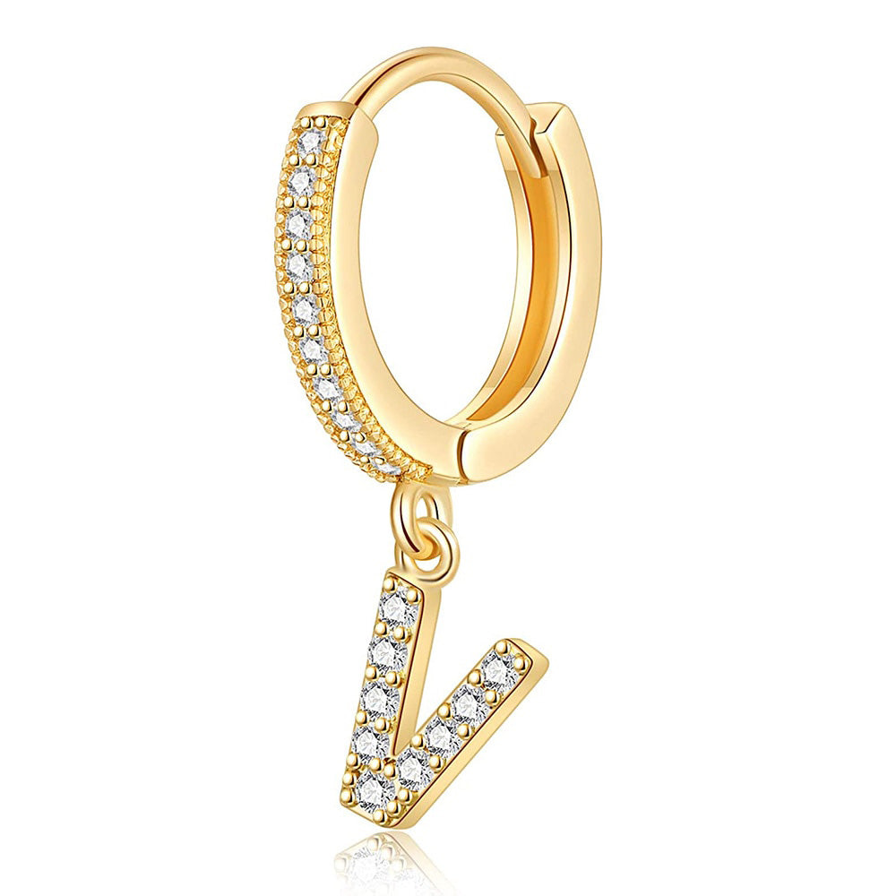 Gold Letter Earrings