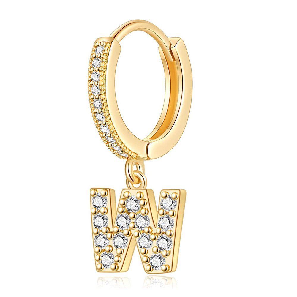 Gold Letter Earrings