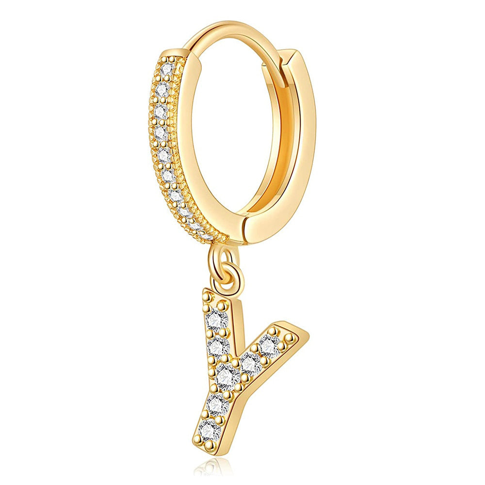 Gold Letter Earrings
