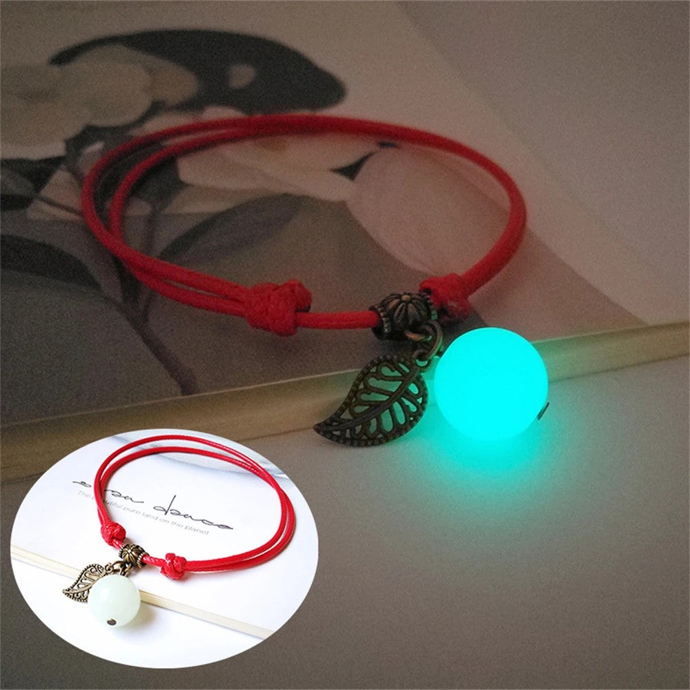 Simple Luminous Bead Anklets For Women Men Summer Beach Adjustable Rope Chain Anklet