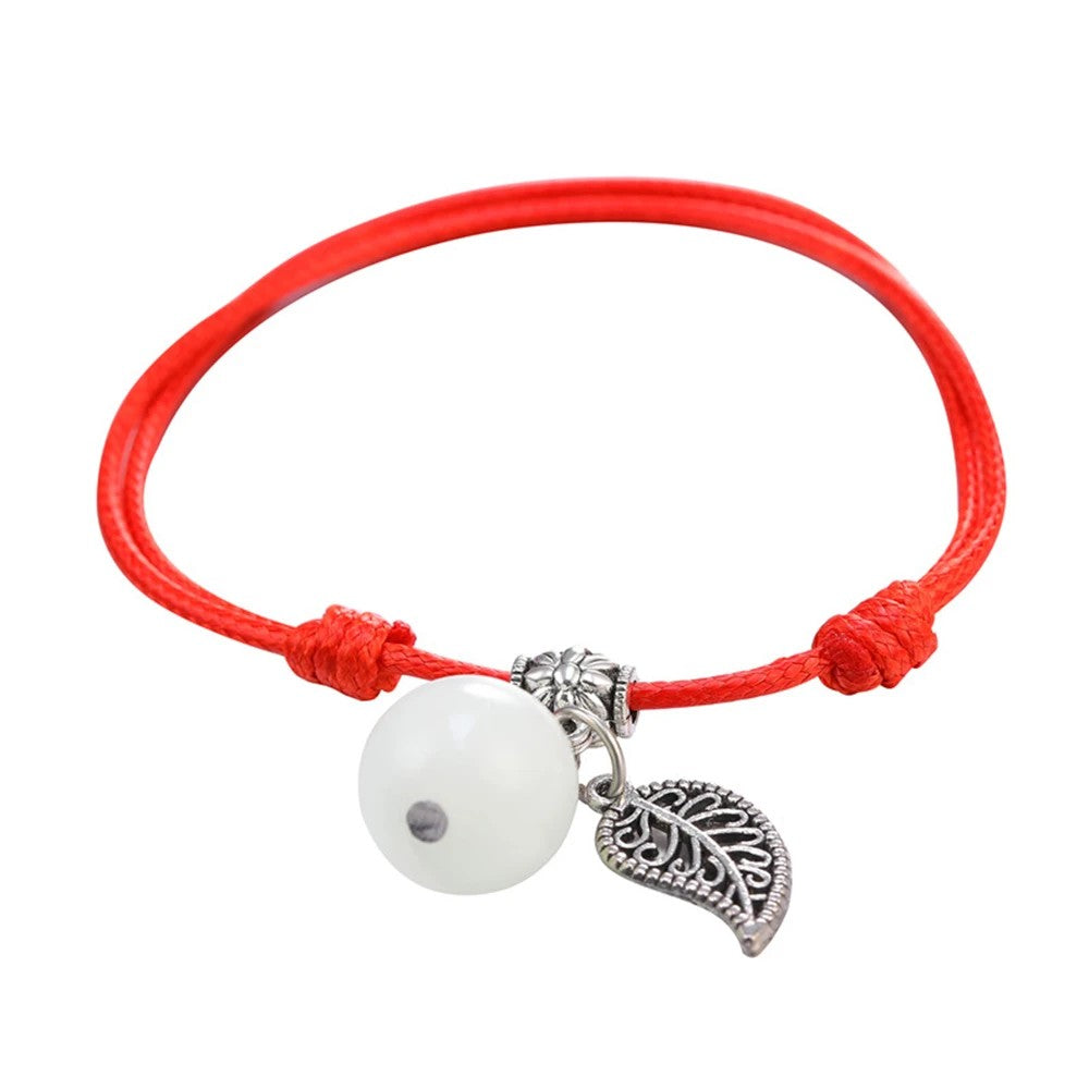 Simple Luminous Bead Anklets For Women Men Summer Beach Adjustable Rope Chain Anklet